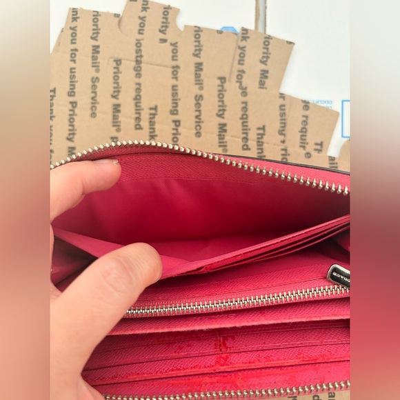 Coach Hot Pink Zip Wallet - Picture 14 of 16